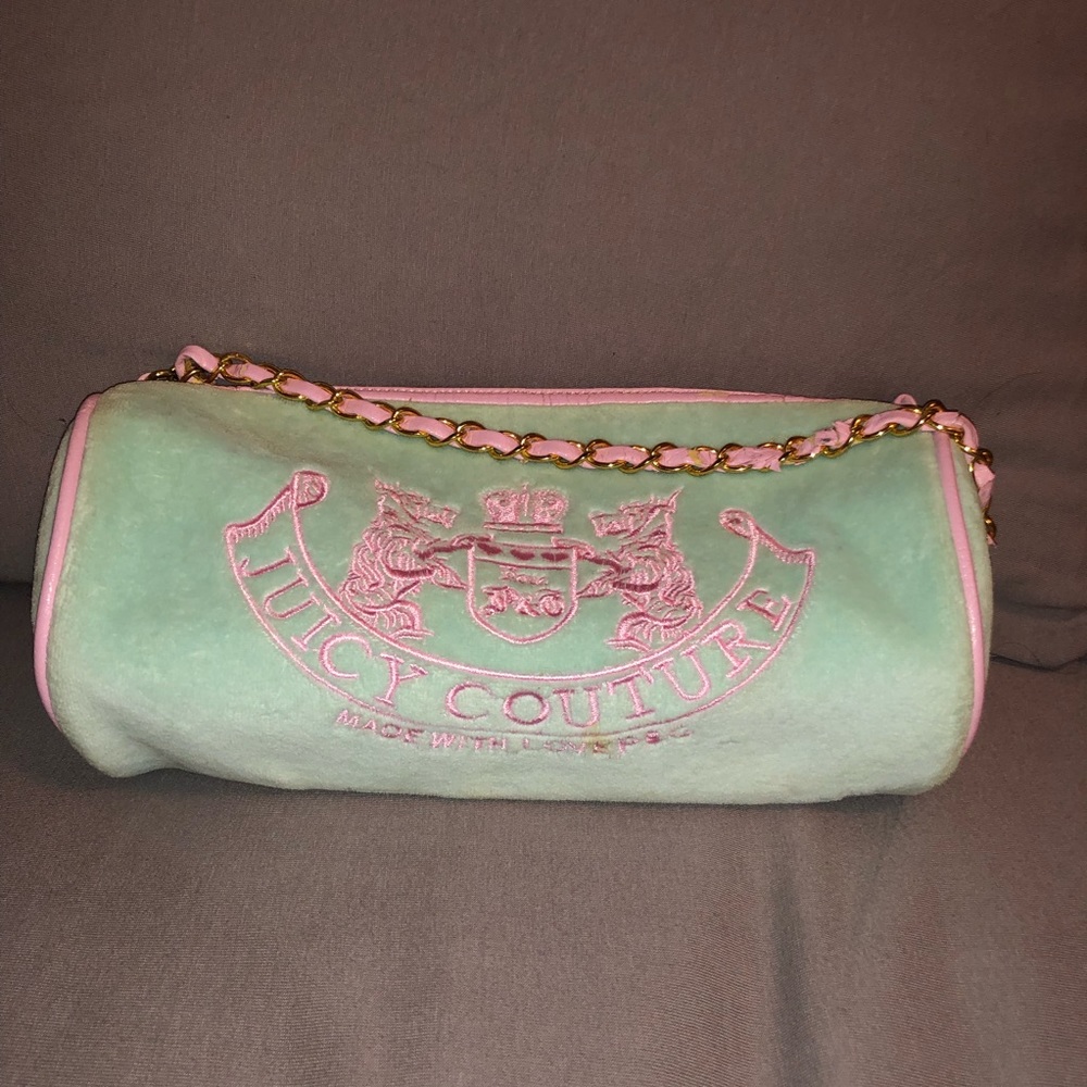 Purse, chain strap, velvet